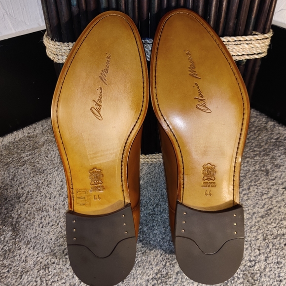 Antonio Maurizi Cap Toe Double Monk Strap Loafers (Tan US Men's Size: 11… - Picture 8 of 13